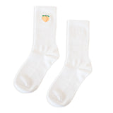 Crew Socks - White Peach
